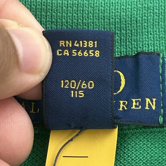 Polo Ralph Lauren Shirt Toddler Boy 5 Green MultiStriped Cotton Logo Polo Preppy - Picture 9 of 11